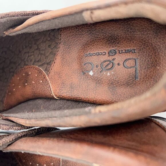 Born Womens Daphnes Clog Size 10 Brown Leather Wedge Heel Work Shoe Comfy - Picture 12 of 15